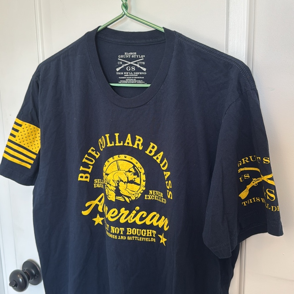 GRUNT STYLE MENS BLUE COLLAR BADASS TEE XL - Picture 3 of 6